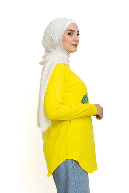 Lemon Printed Long - Sleeve Design 9 - Khotwh
